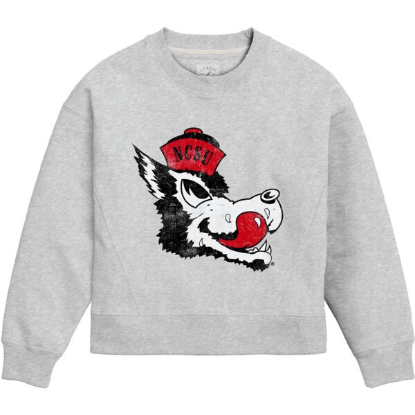 Ladies Boxy Crew Vault Wolf - Ash G
